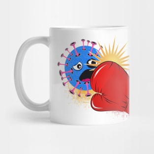 Boxing glove with Corona Virus Mug